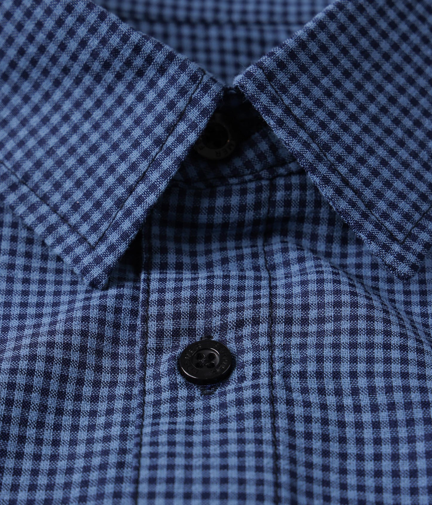 VIVIAN CHECK SS SHIRT // BLUE