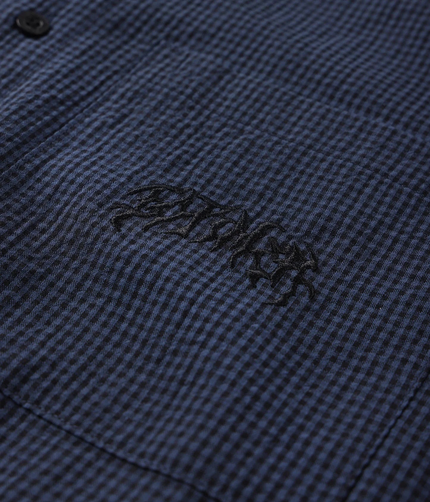 VIVIAN CHECK SS SHIRT // NAVY