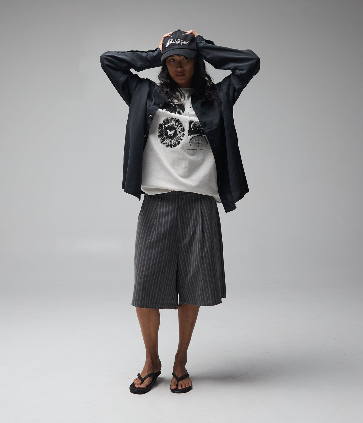 VIVIAN ILLUSION LS SHIRT // BLACK