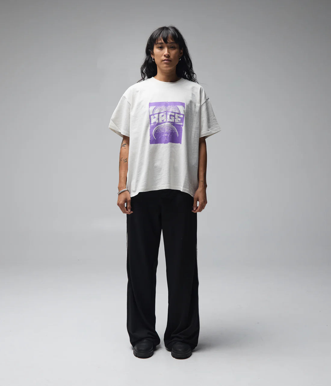 CORP BOXY T-SHIRT // BONE