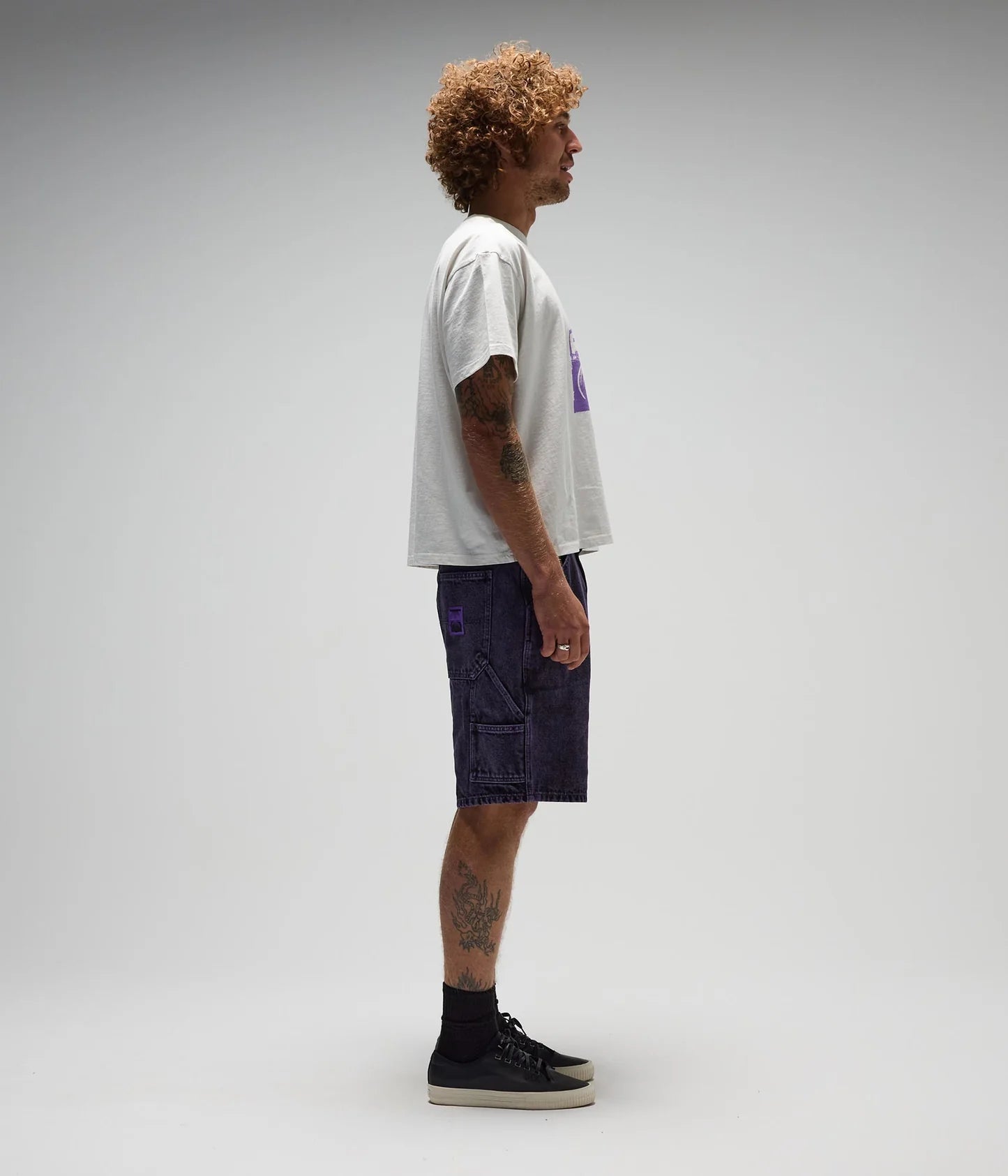 DISTEND DENIM WALKSHORT // WASHED PURPLE