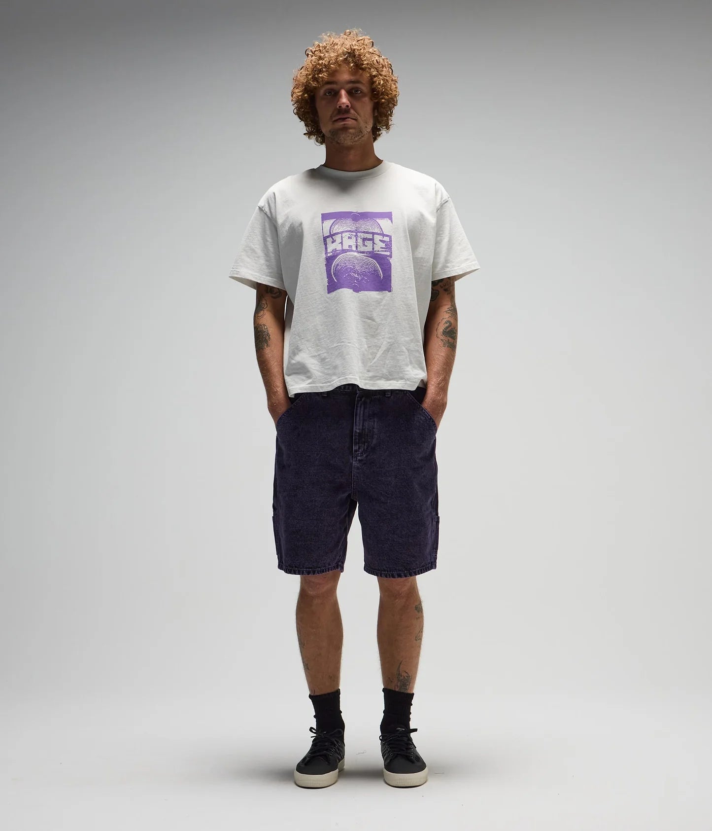 DISTEND DENIM WALKSHORT // WASHED PURPLE