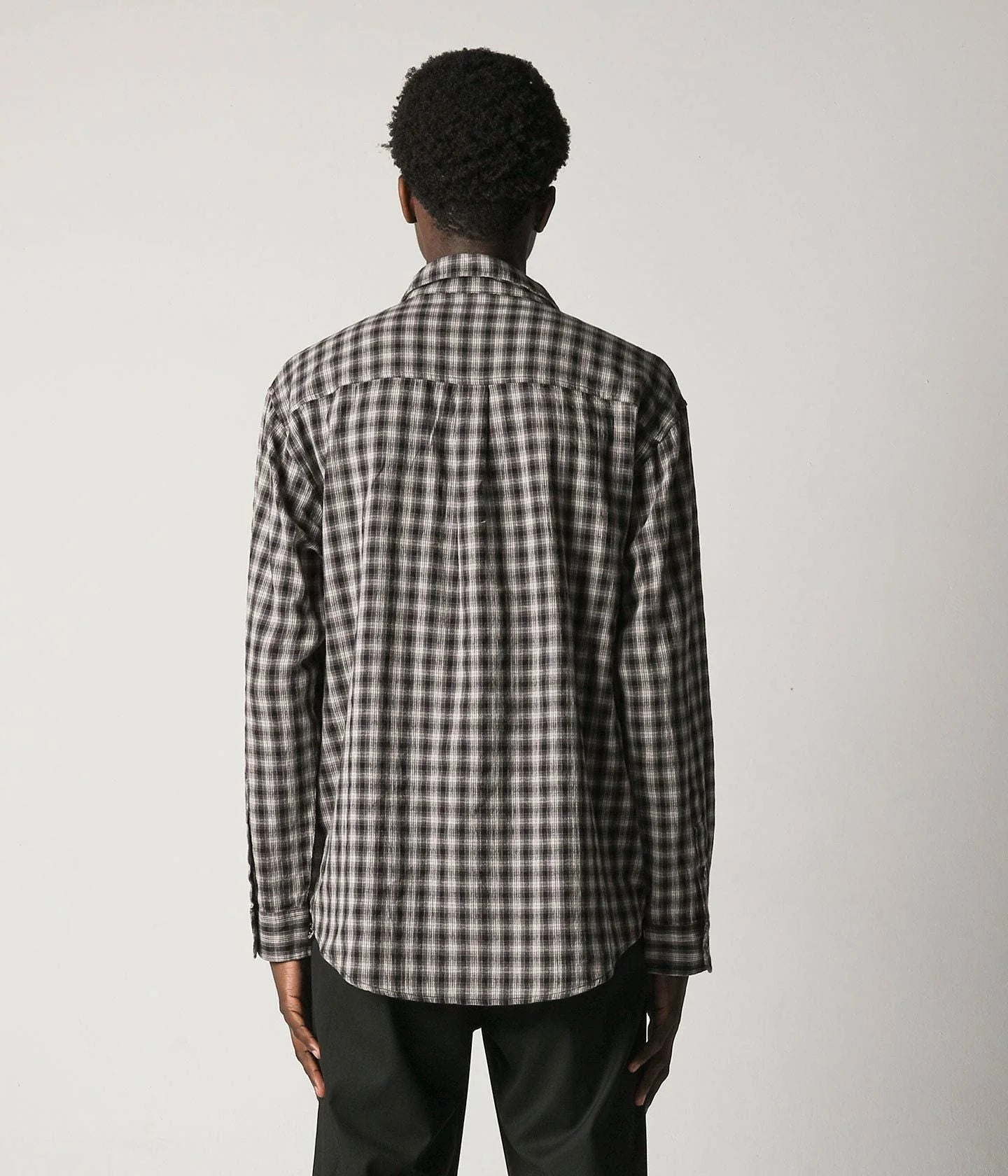 VIVIAN CHECK LS SHIRT // GREY CHECK