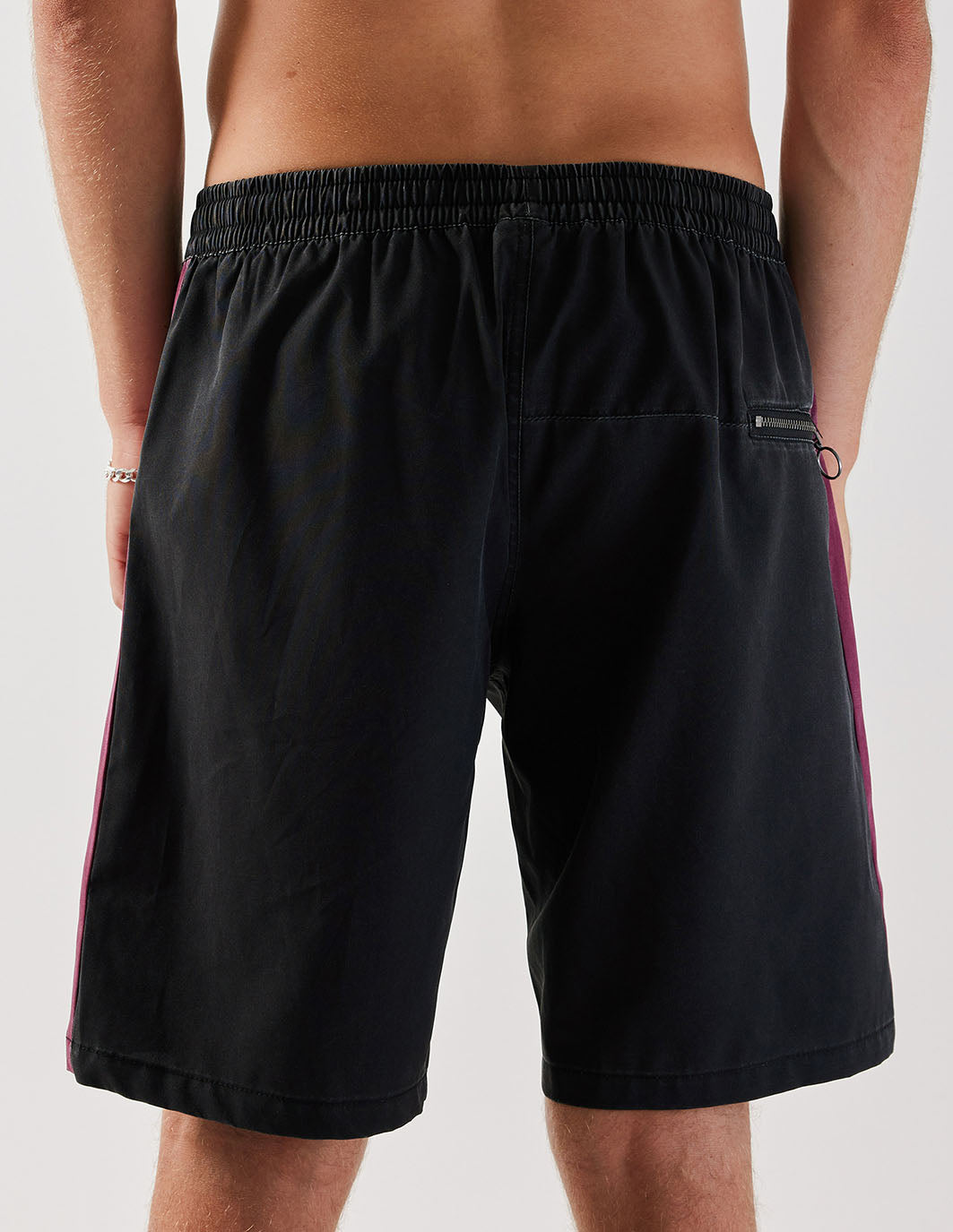 SWAN PANEL SWIM TRUNK | BLACK