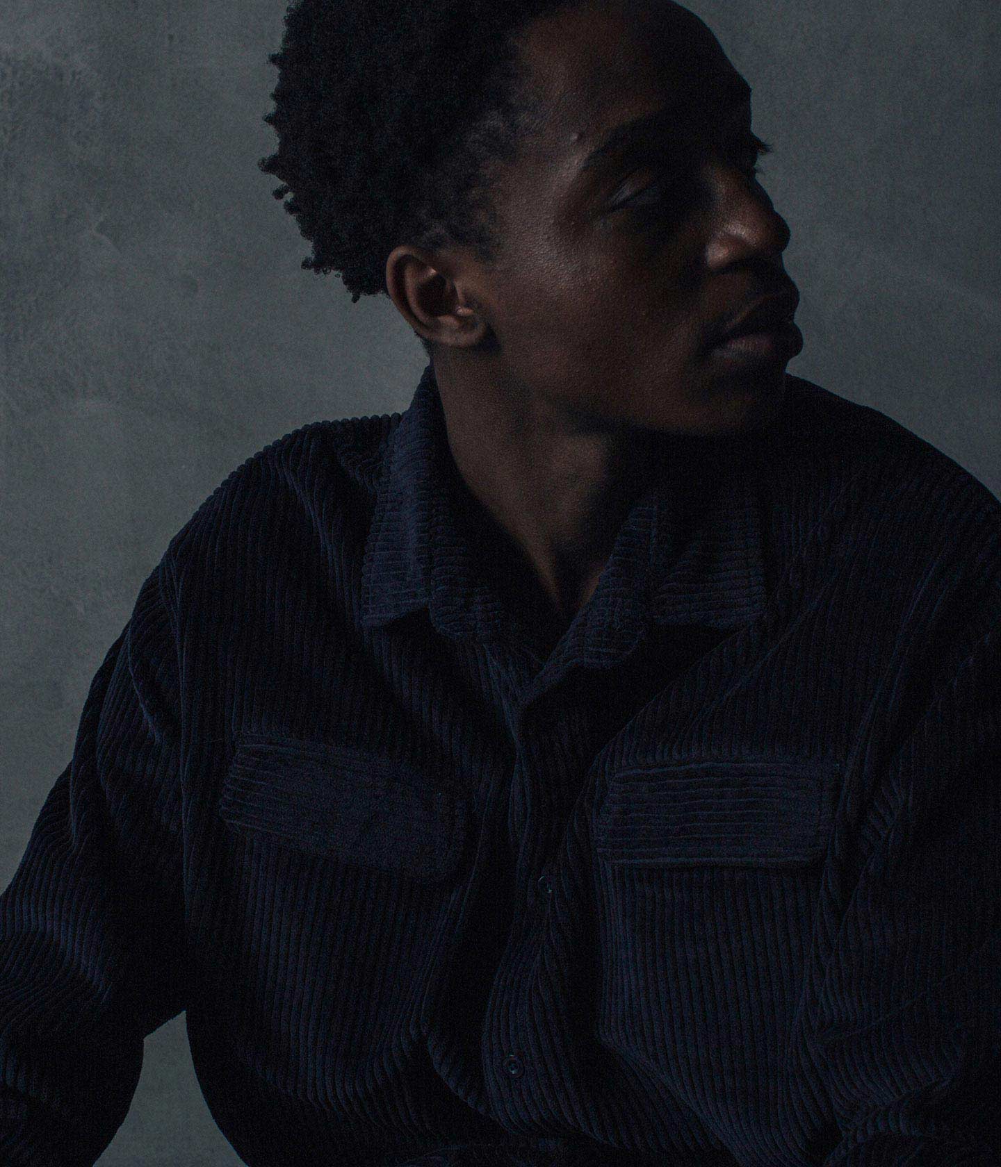 VIVIAN CORD LS SHIRT // NAVY