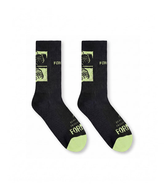 CRUX 2 SOCK // BLACK/LIME