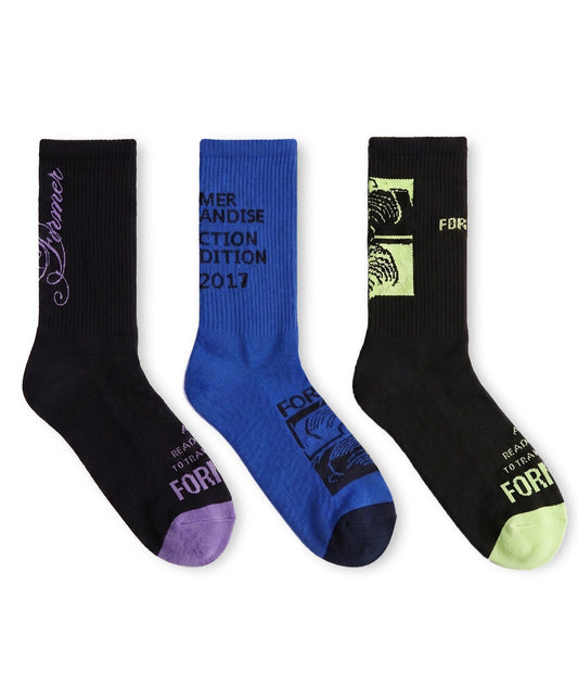 SYSTEM 3-PACK SOCK // BSB