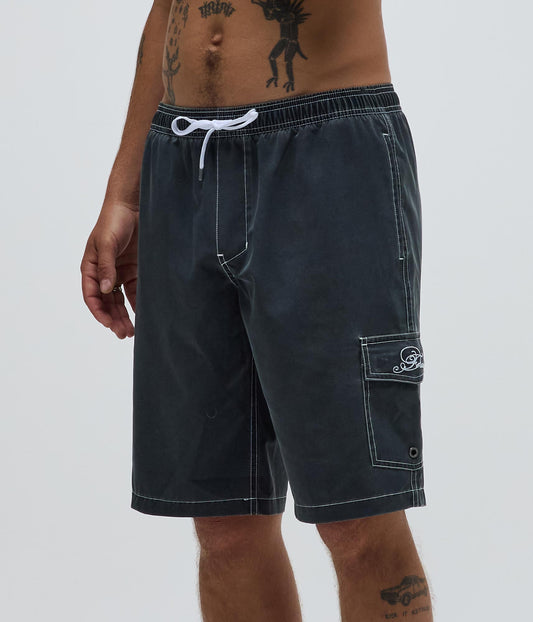SWANS CARGO 21" SWIM TRUNK // WASHED BLACK