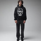 SKULLZ BOXY HEAVY HOOD // MERCH BLACK
