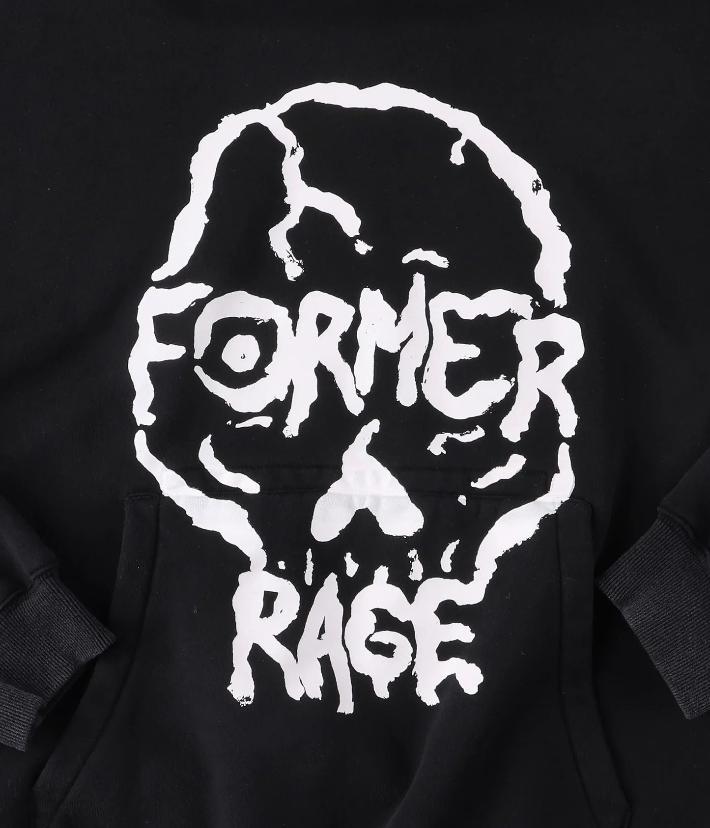 SKULLZ BOXY HEAVY HOOD // MERCH BLACK