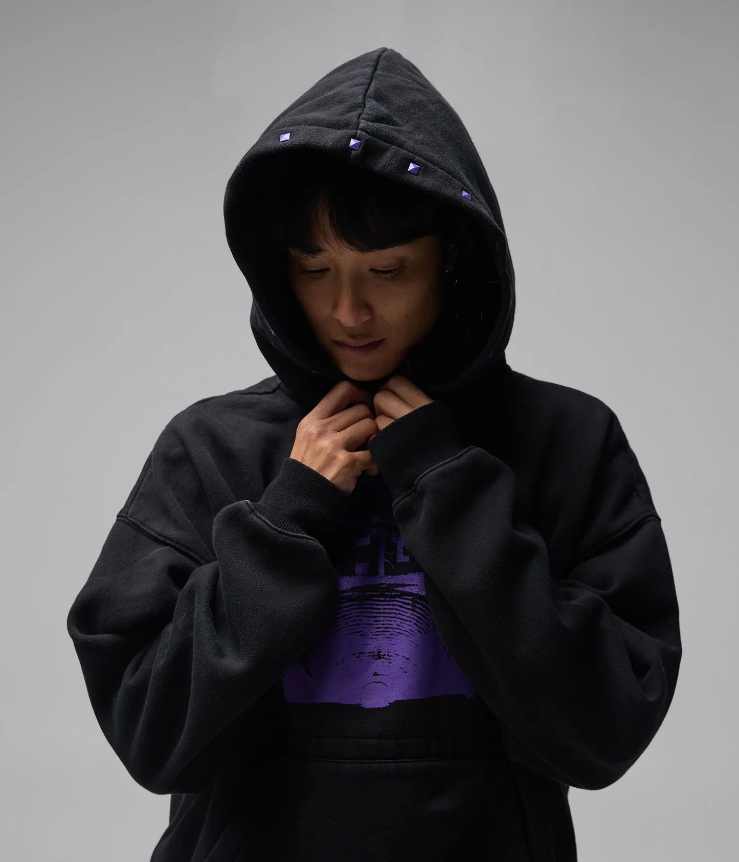 CORP BOXY HOOD // MERCH BLACK
