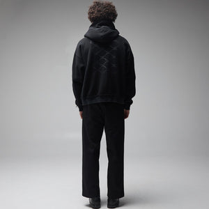 ALLEVIATE BOXY ZIP HOOD // WASHED BLACK
