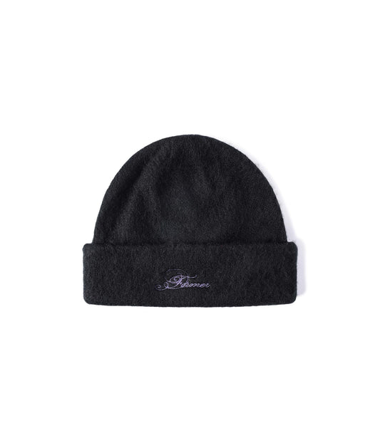 ILLUSION MOHAIR BEANIE // BLACK