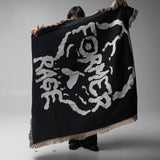 SKULLZ THROW BLANKET // BLACK