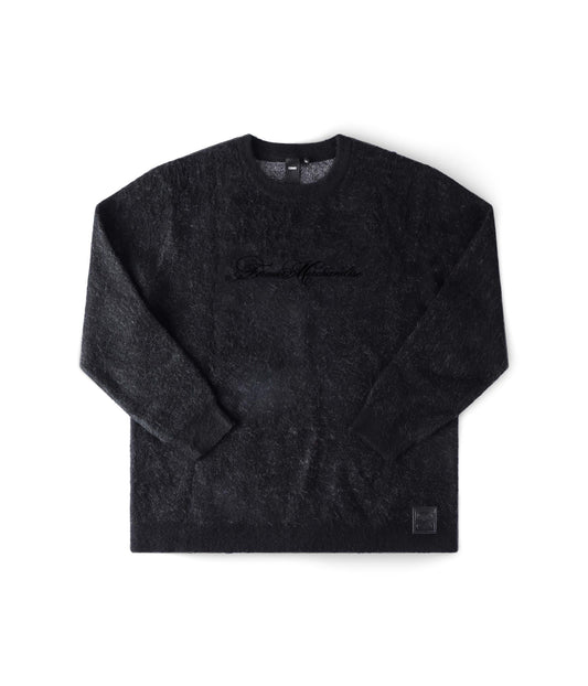 ILLUSION MOHAIR KNIT // BLACK