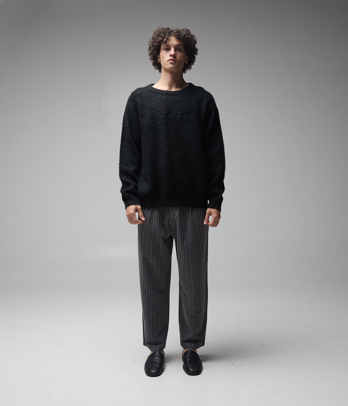 ILLUSION MOHAIR KNIT // BLACK