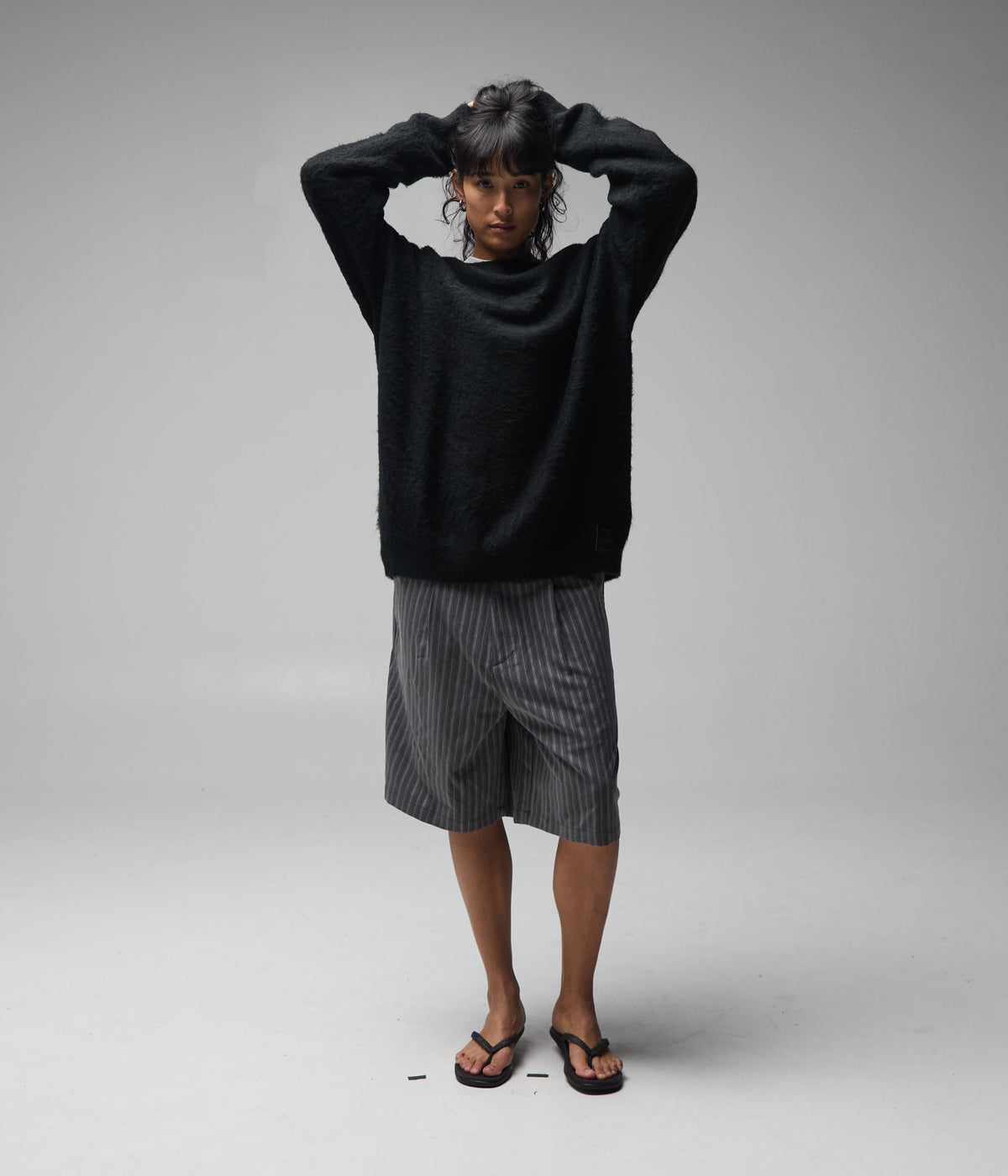 ILLUSION MOHAIR KNIT // BLACK