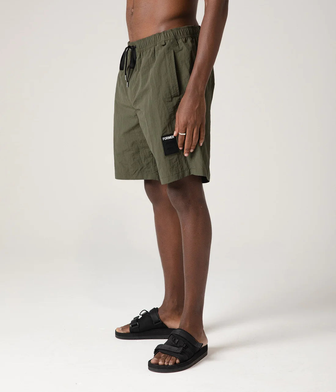 SWANS BAGGY SWIM TRUNK // DEEP OLIVE