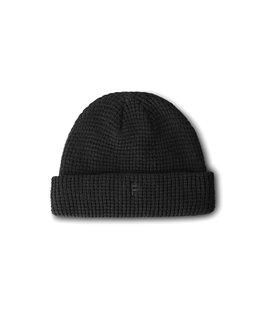 FRANCHISE WAFFLE BEANIE // BLACK