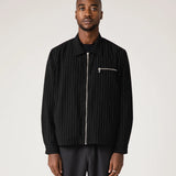 CAGE SEERSUCKER JACKET // BLACK PINSTRIPE