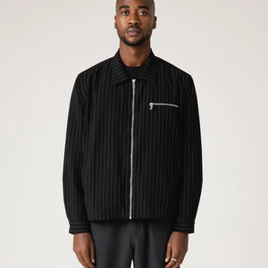 CAGE SEERSUCKER JACKET // BLACK PINSTRIPE