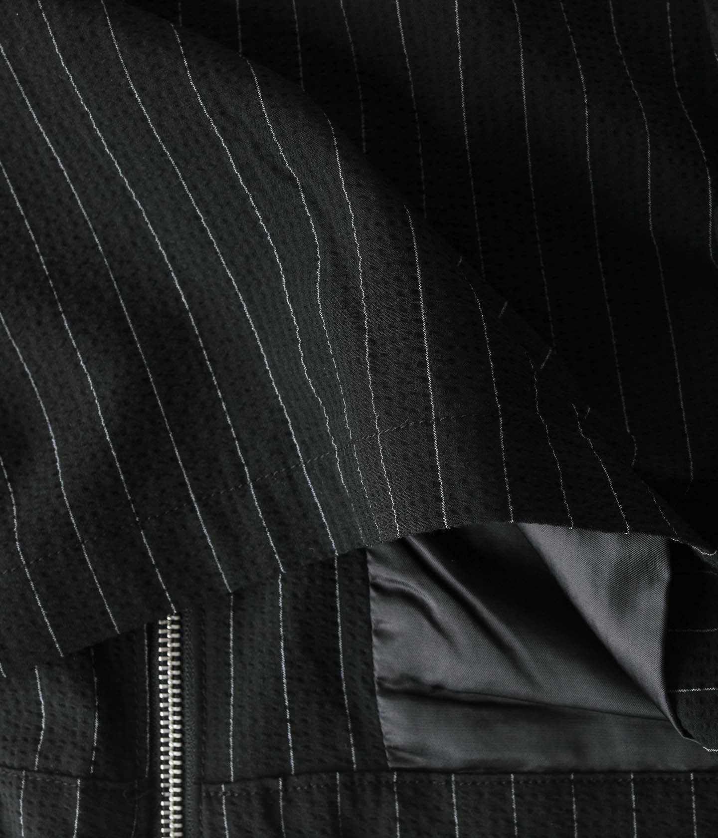 CAGE SEERSUCKER JACKET // BLACK PINSTRIPE – FORMER