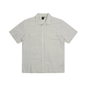 BROADCAST SEERSUCKER SS SHIRT // BONE BLACK