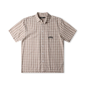 MANNERS CHECK SS SHIRT // TAUPE