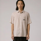 MANNERS CHECK SS SHIRT // TAUPE