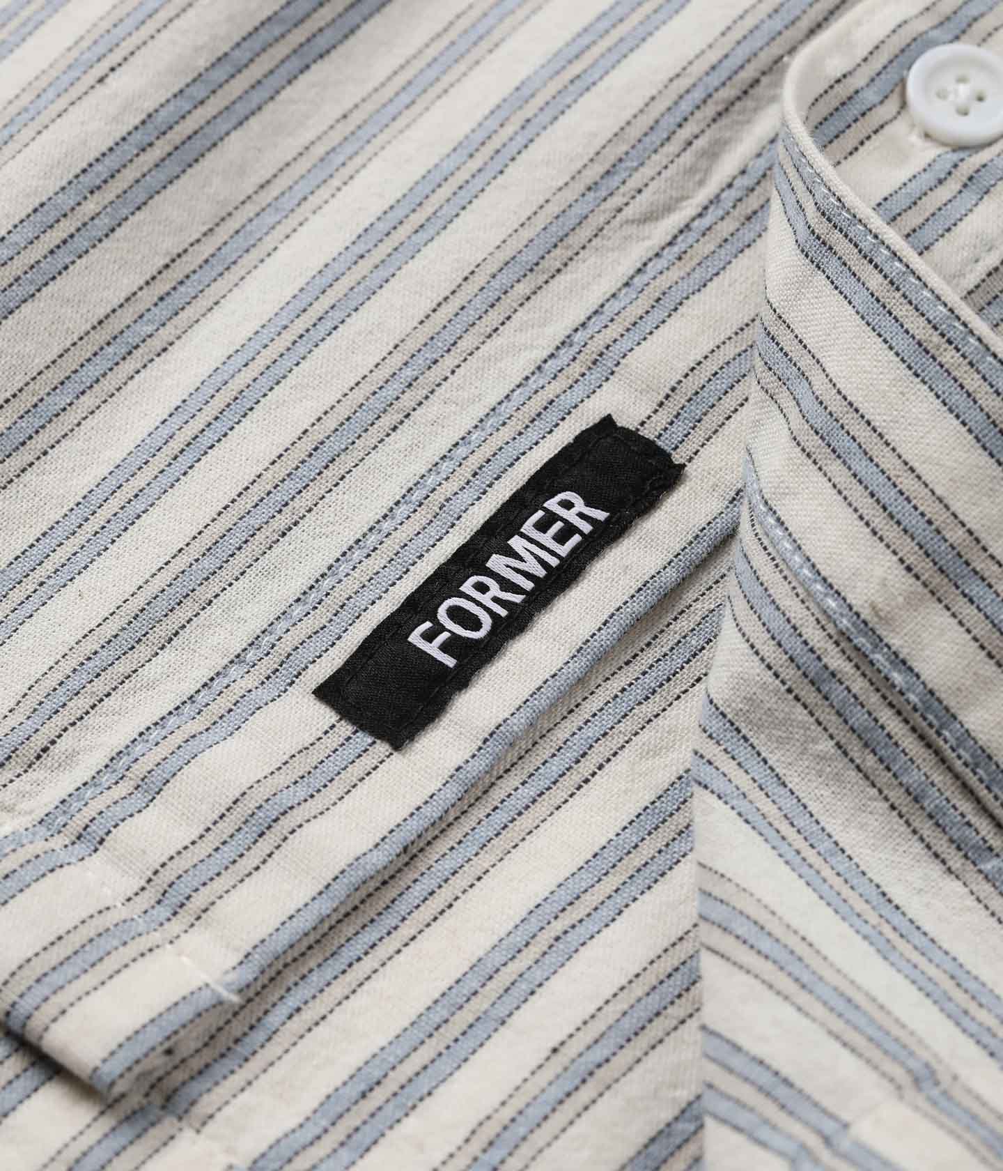 REYNOLDS STRIPE SS SHIRT // BONE