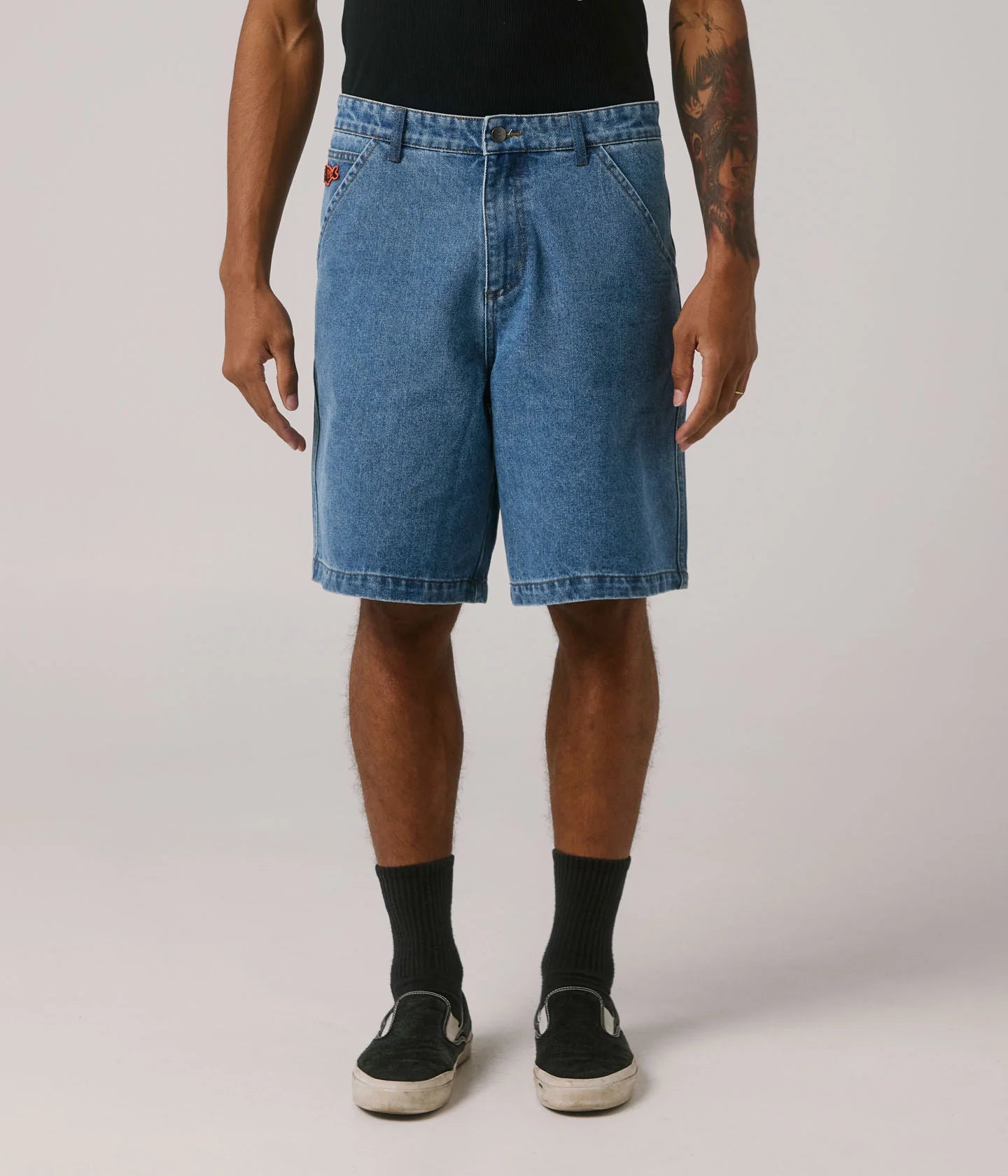 REYNOLDS HALO 21" DENIM SHORT // WORN BLUE