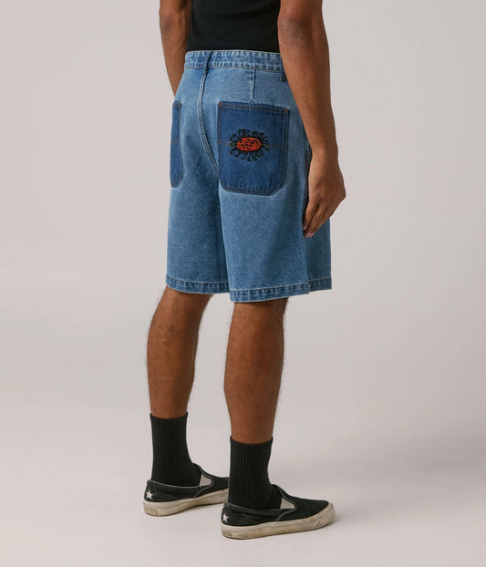 REYNOLDS HALO 21" DENIM SHORT // WORN BLUE