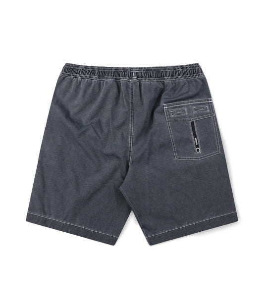 SWANS 18" SWIM SHORT // BLACK