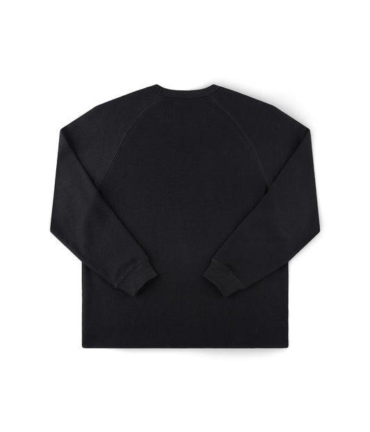 AG RAGLAN WAFFLE // BLACK