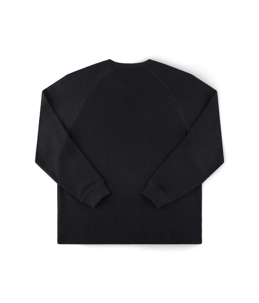 AG RAGLAN WAFFLE // BLACK