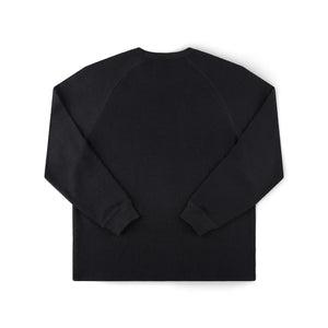 AG RAGLAN WAFFLE // BLACK