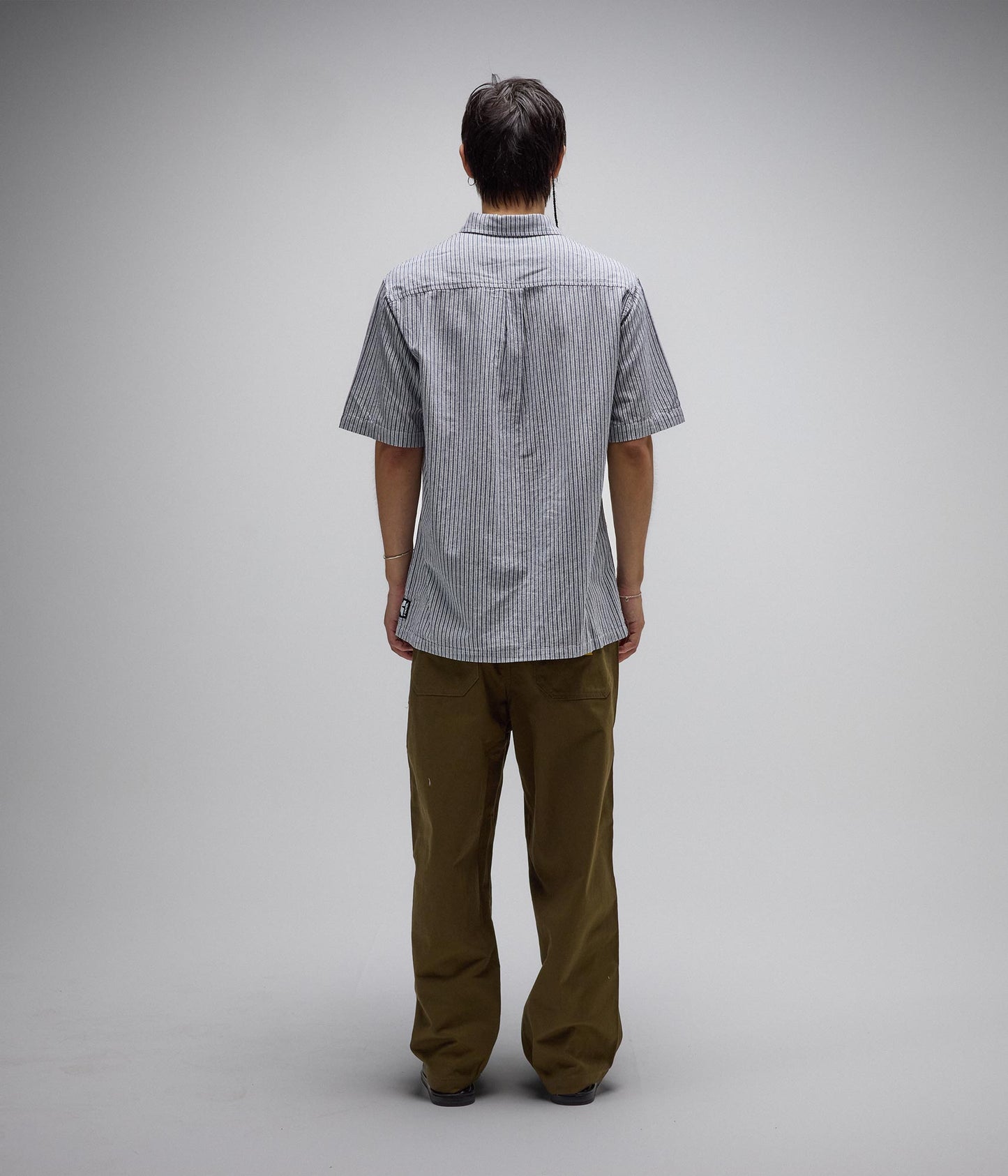 REYNOLDS STRIPE SS SHIRT // BONE/NAVY