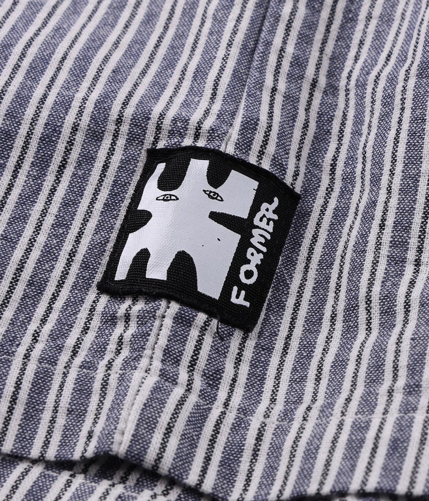 REYNOLDS STRIPE SS SHIRT // BONE/NAVY