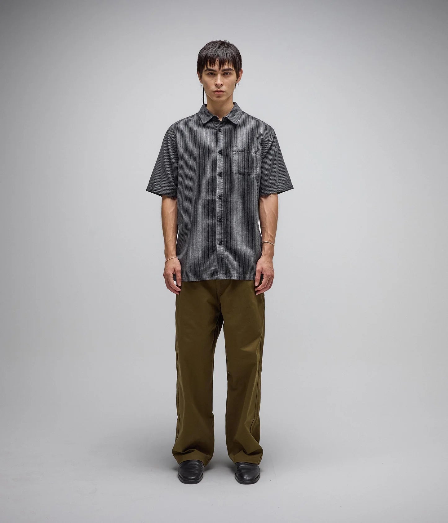 REYNOLDS STRIPE SS SHIRT // WORN BLACK