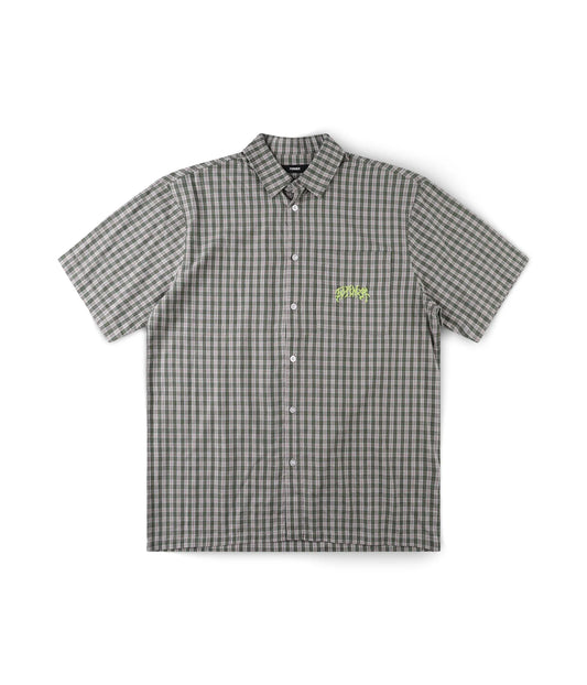 VIVIAN CHECK SS SHIRT // PINE