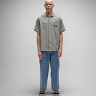 VIVIAN CHECK SS SHIRT // PINE