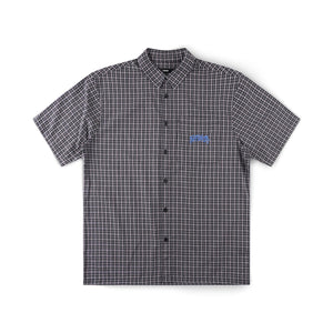 VIVIAN CHECK SS SHIRT // WORN BLACK