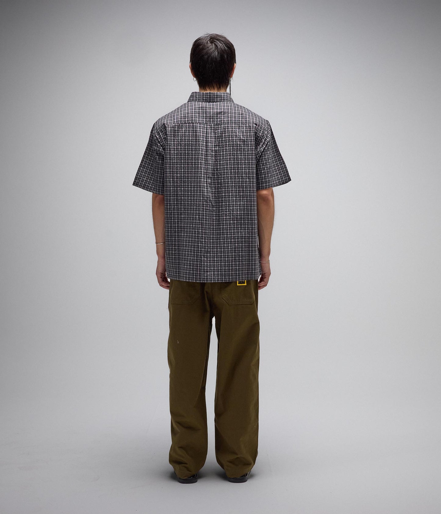 VIVIAN CHECK SS SHIRT // WORN BLACK
