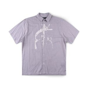 VIVIAN BOXY STRIPE SS SHIRT // GREY