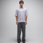 VIVIAN BOXY STRIPE SS SHIRT // GREY