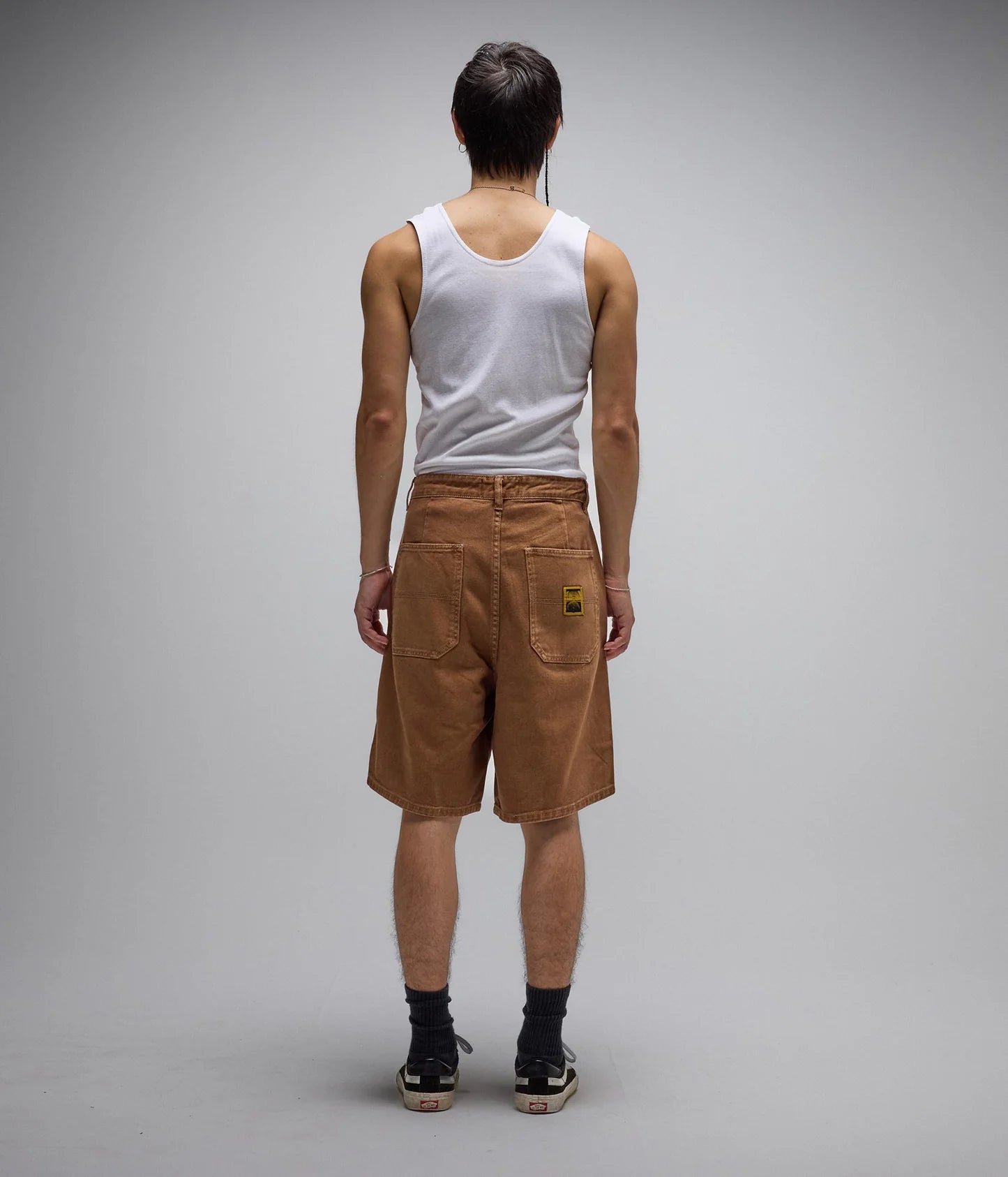 REYNOLDS 21” OVERDYE DENIM WALKSHORT // WASHED BROWN