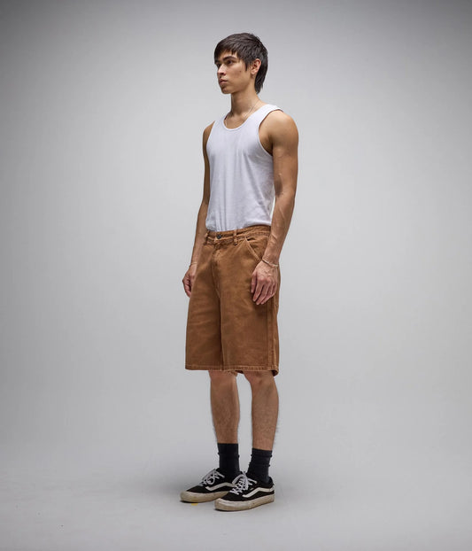 REYNOLDS 21” OVERDYE DENIM WALKSHORT // WASHED BROWN