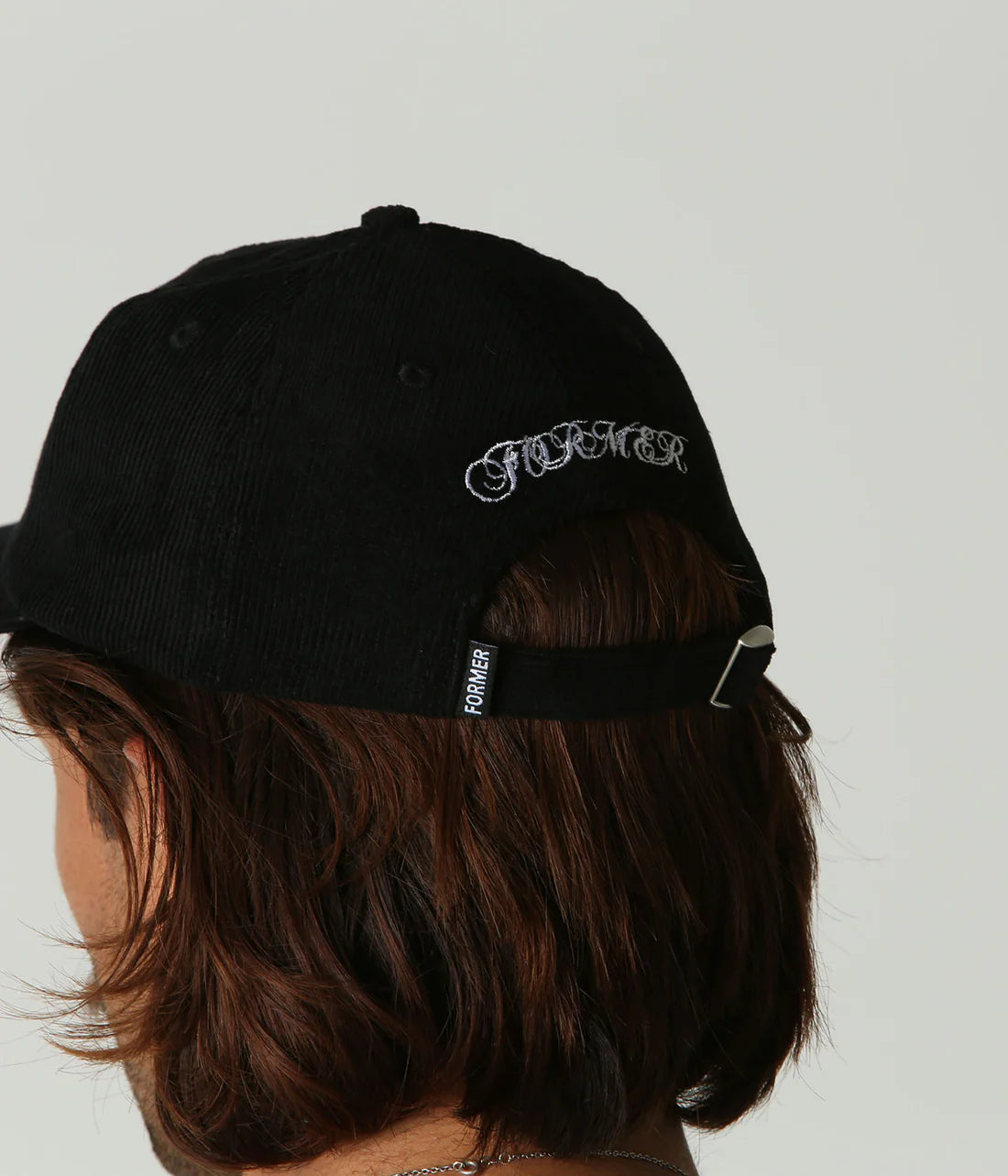 VALENTINE CORD CAP // BLACK