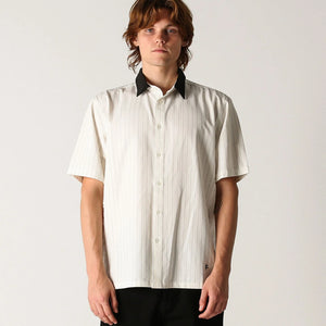 VIVIAN PINSTRIPE SS SHIRT // WHITE