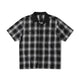 BROADCAST PLAID SS SHIRT // BLACK OMBRE